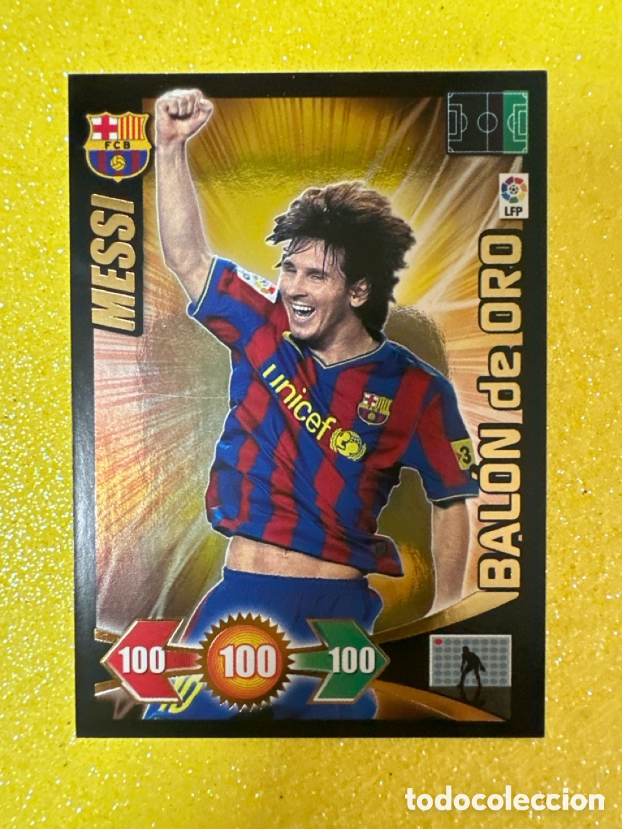 Figurine di Calcio: MESSI (F.C.BARCELONA) BAL&Oacute;N DE ORO ADRENALYN LIGA 2009-2010 09 10 PANINI TRADING CARD