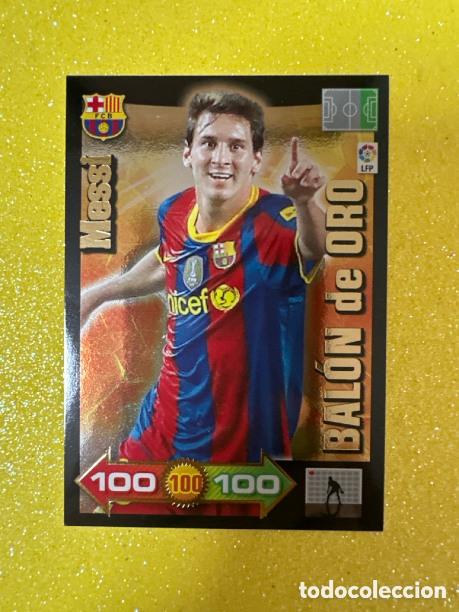 Figurine di Calcio: MESSI (F.C.BARCELONA) BAL&Oacute;N DE ORO ADRENALYN LIGA 2010-2011 10 11 PANINI TRADING CARD