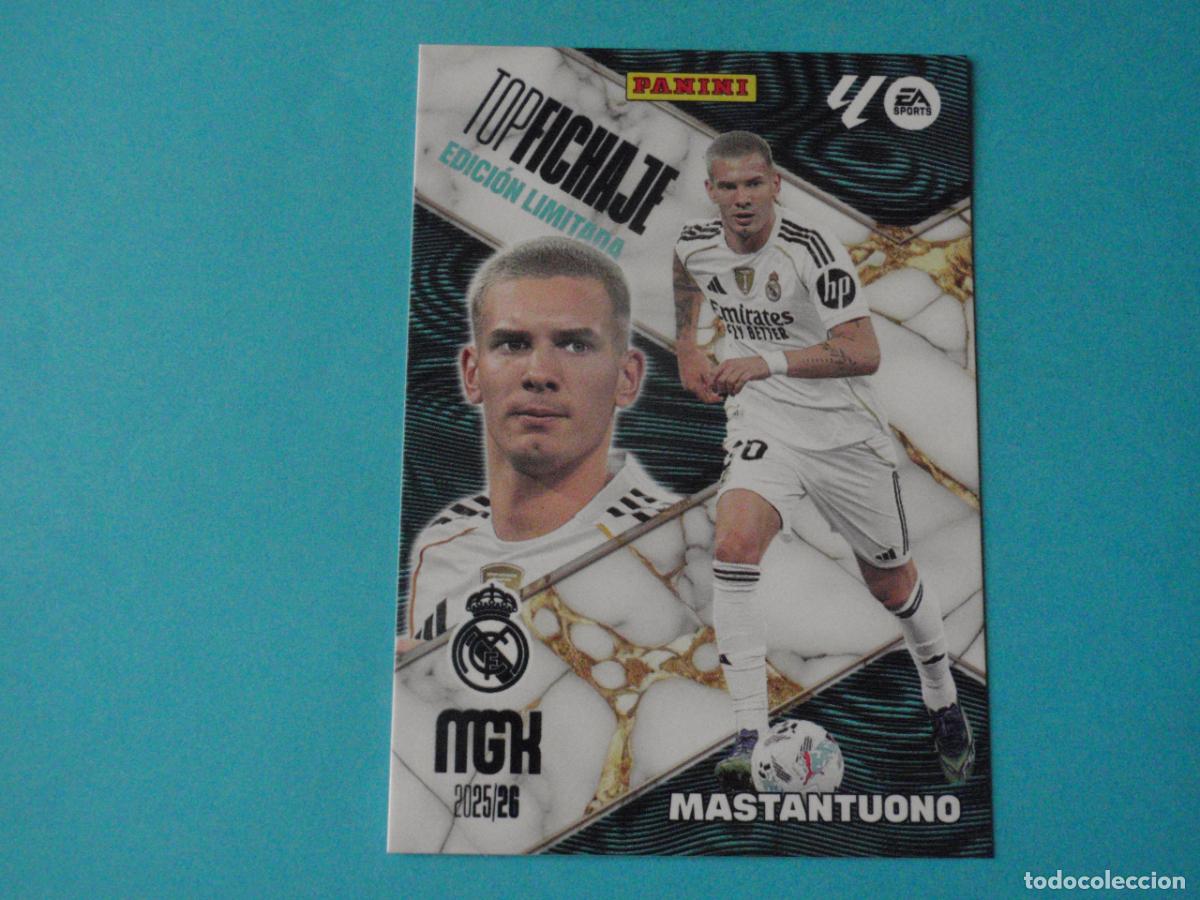 Cromos de f&uacute;tbol: MASTANTUONO TOP FICHAJE EDICI&Oacute;N LIMITADA Trading card MGK Megacracks LA LIGA 2025 2026 Panini. 25 26