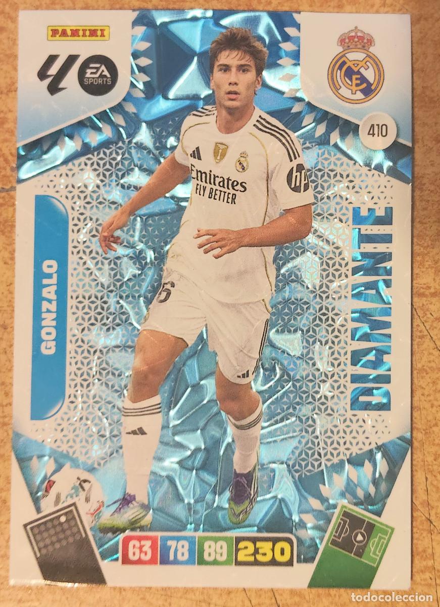 Cromos de f&uacute;tbol: 410 GONZALO REAL MADRID DIAMANTE ADRENALYN 2025 2026 25 26