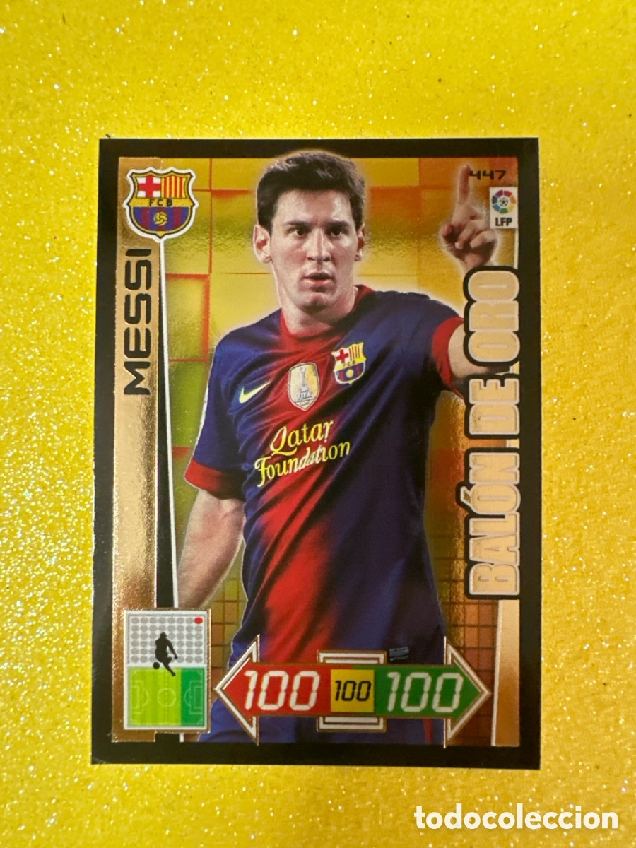 Cromos de Futebol: MESSI (F.C.BARCELONA) BAL&Oacute;N DE ORO ADRENALYN LIGA 2012-2013 12 13 PANINI TRADING CARD