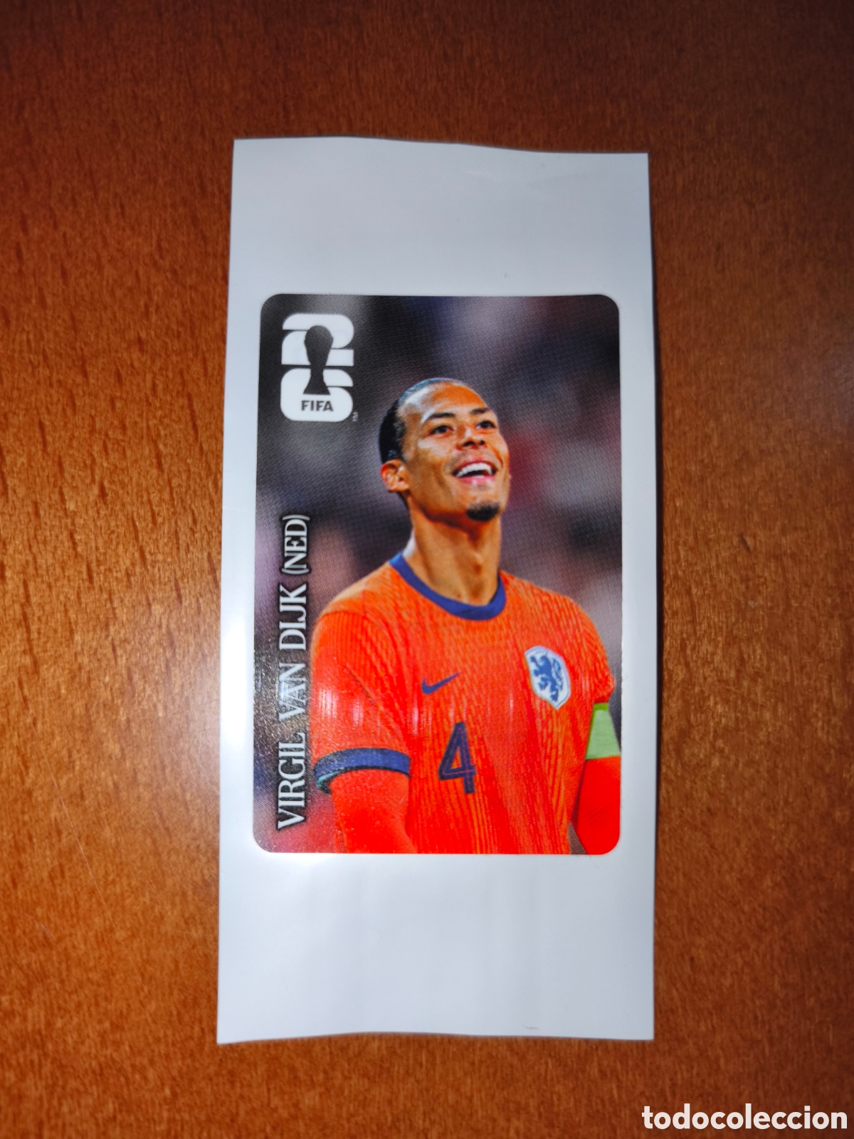 Cromos de f&uacute;tbol: Virgil Van Dijk Cromo Coca-Cola mundial 2026 Holanda