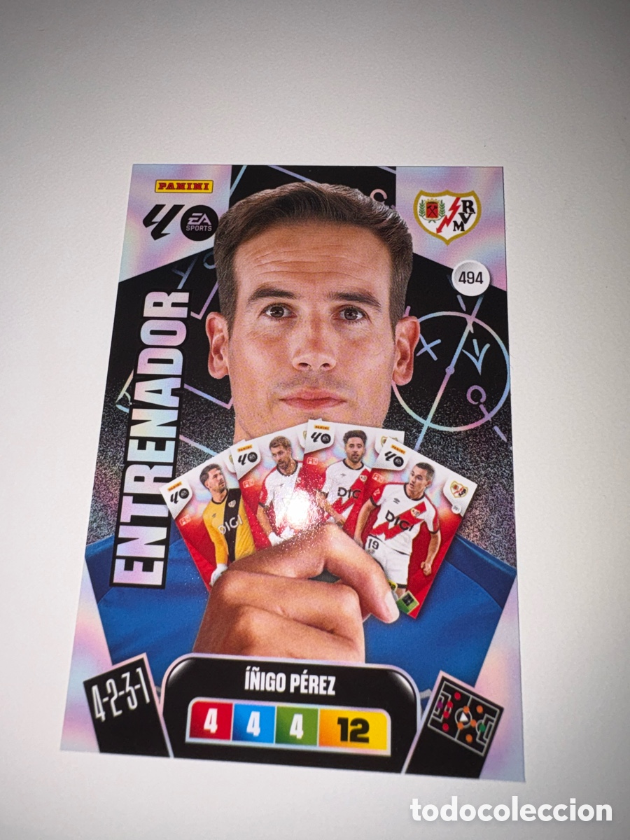 Cromos de f&uacute;tbol: PANINI ADRENALYN 25/26 2025/2026 #494 I&Ntilde;IGO PEREZ (RAYO VALLECANO) ENTRENADOR