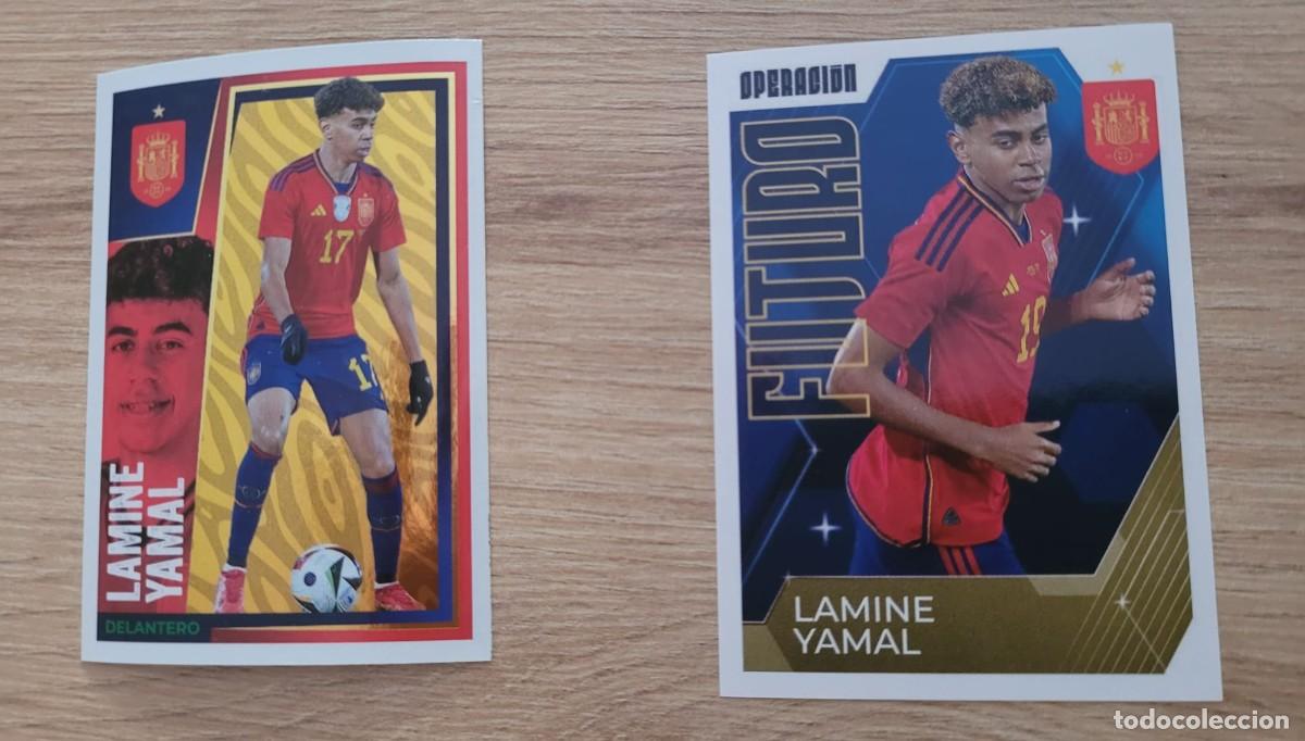 Cromos de f&uacute;tbol: 2 CROMOS DE LAMINE YAMAL. COLECCION VAMOS SELECCION EUROCOPA 2024 PANINI CARREFOUR