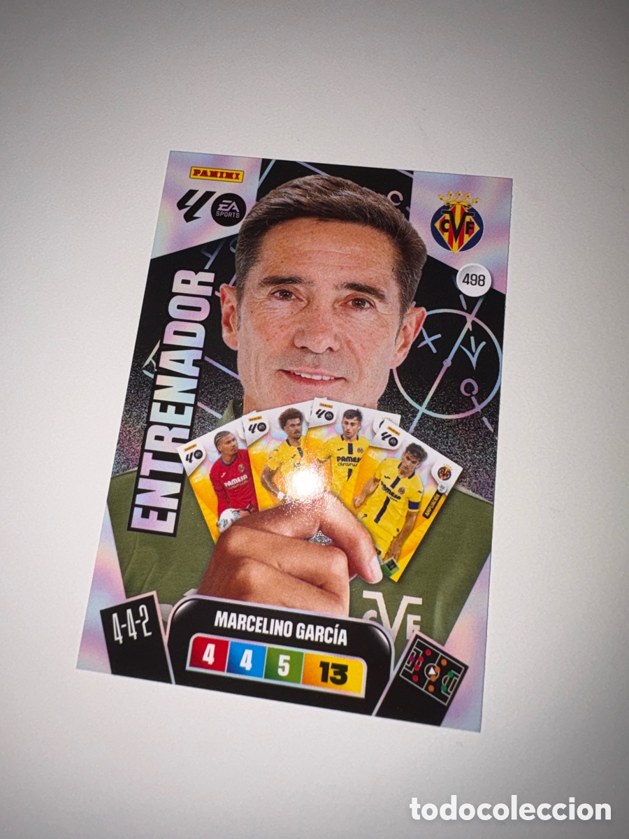 Cromos de f&uacute;tbol: PANINI ADRENALYN 25/26 2025/2026 #498 MARCELINO GARCIA (VILLARREAL C.F.) ENTRENADOR