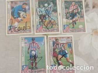Cromos de f&uacute;tbol: Cromos futbol firmados Atc Madrid