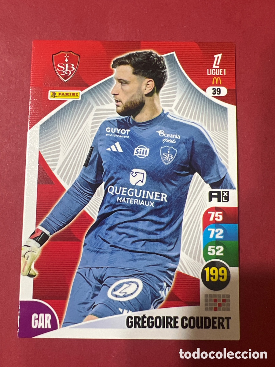 Cromos de f&uacute;tbol: A1704. 39 GREGOIRE COUDERT PANINI LIGUE 1 FOOT 25-26 LIGA FRANCIA ADRENALYN 2025-206