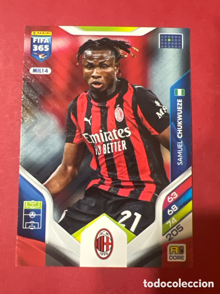 Cromos de f&uacute;tbol: A1706. MIL14 Samuel Chukwueze - A C Milan - Adrenalyn Fifa 365 2026- Panini 26