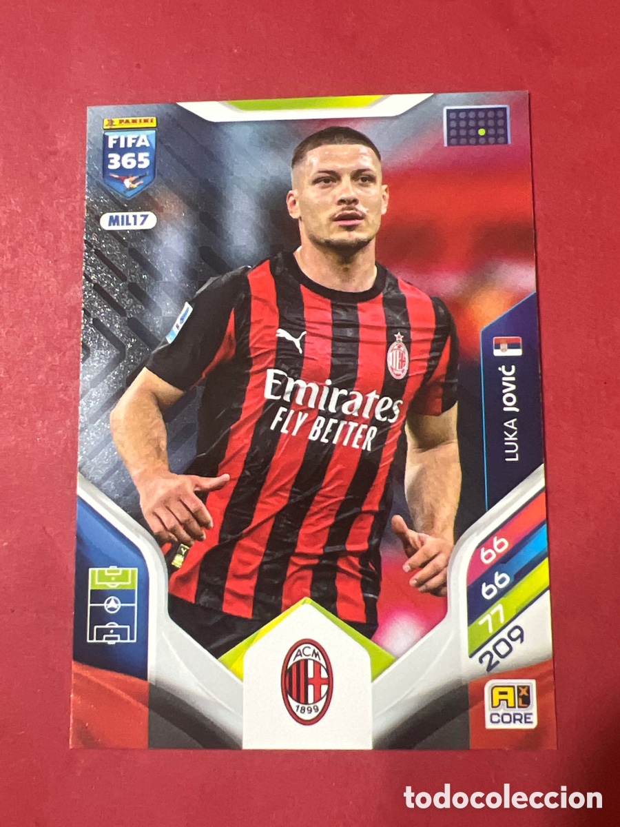 Cromos de f&uacute;tbol: A1707. N&ordm; MIL17 Luka Jovic AC Milan Adrenalyn XL FIFA 365 2026