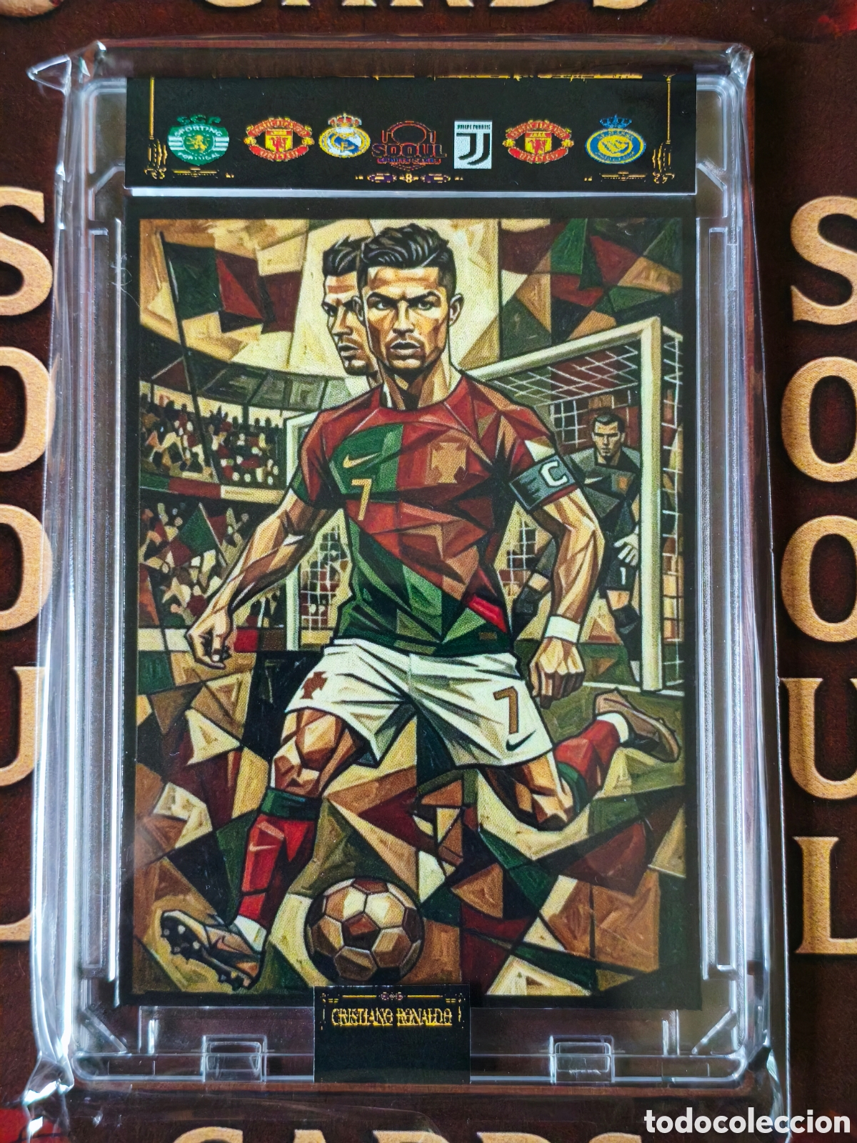 Cromos de f&uacute;tbol: 7 cromo SoouL cristiano Ronaldo by Pablo Picasso el arte del f&uacute;tbol
