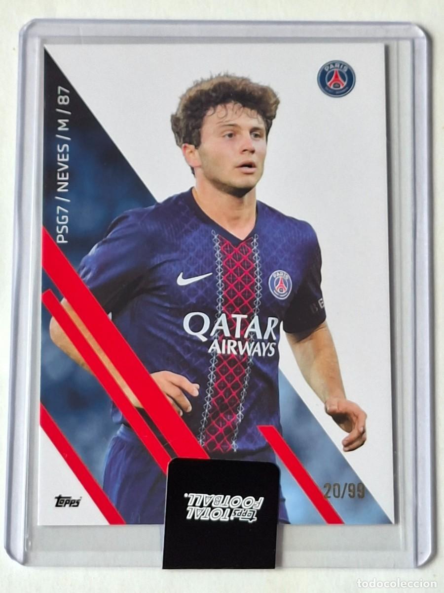 Cromos de f&uacute;tbol: Numerada 20/99 Base #PSG7 JOAO NEVES (Paris Saint Germain) - TOPPS Total Football 2025-26 TopLoader