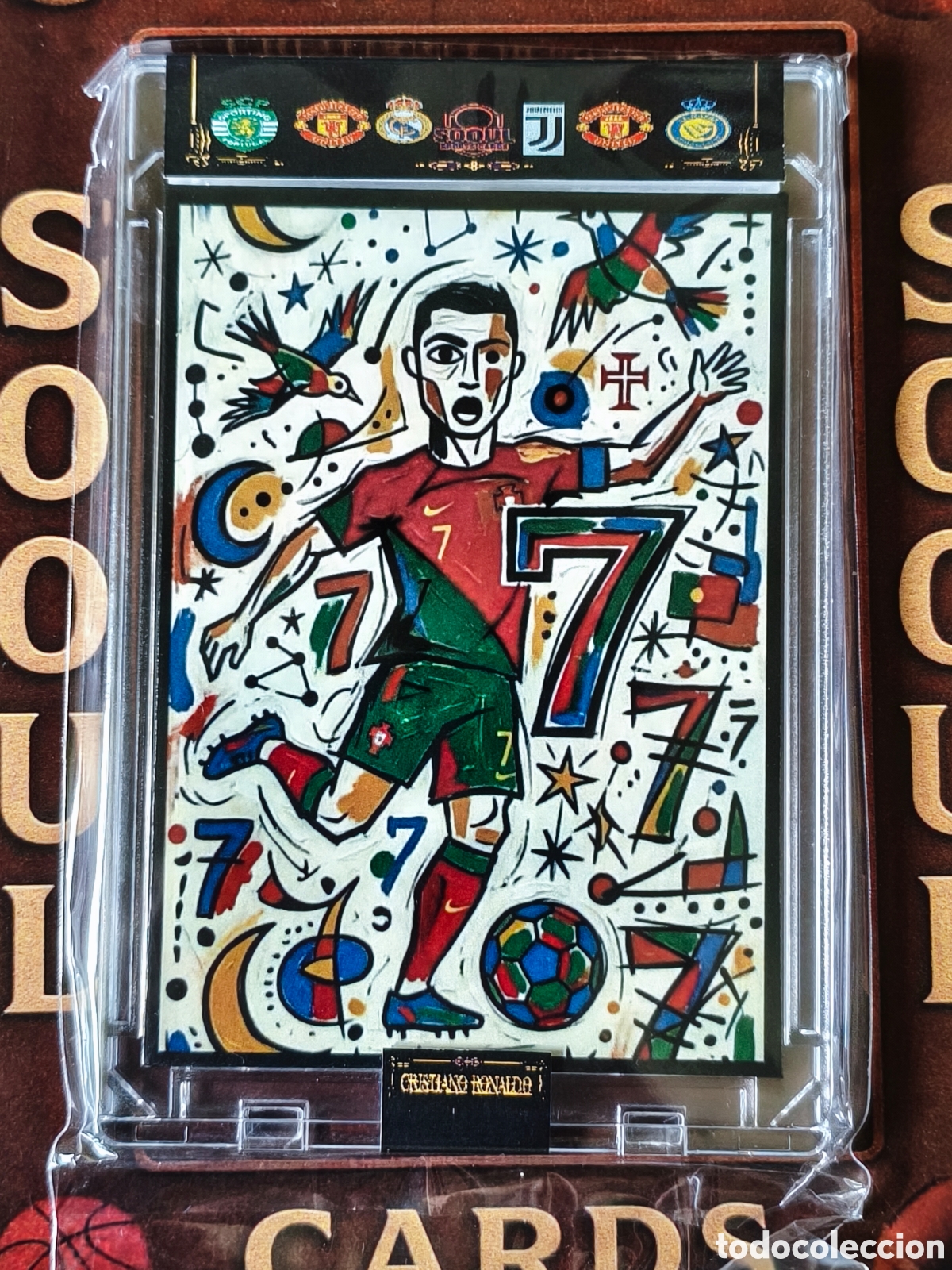 Cromos de f&uacute;tbol: 11 cromo SoouL cristiano Ronaldo by Joan Mir&oacute; el arte del f&uacute;tbol