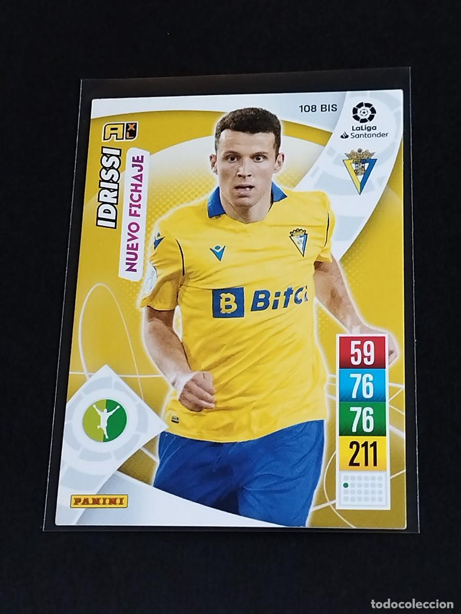 Cromos de f&uacute;tbol: IDRISSI NUEVO FICHAJE #108 BIS C&Aacute;DIZ CF - ADRENALYN XL LA LIGA SANTANDER 2021 2022 - PANINI 21 22