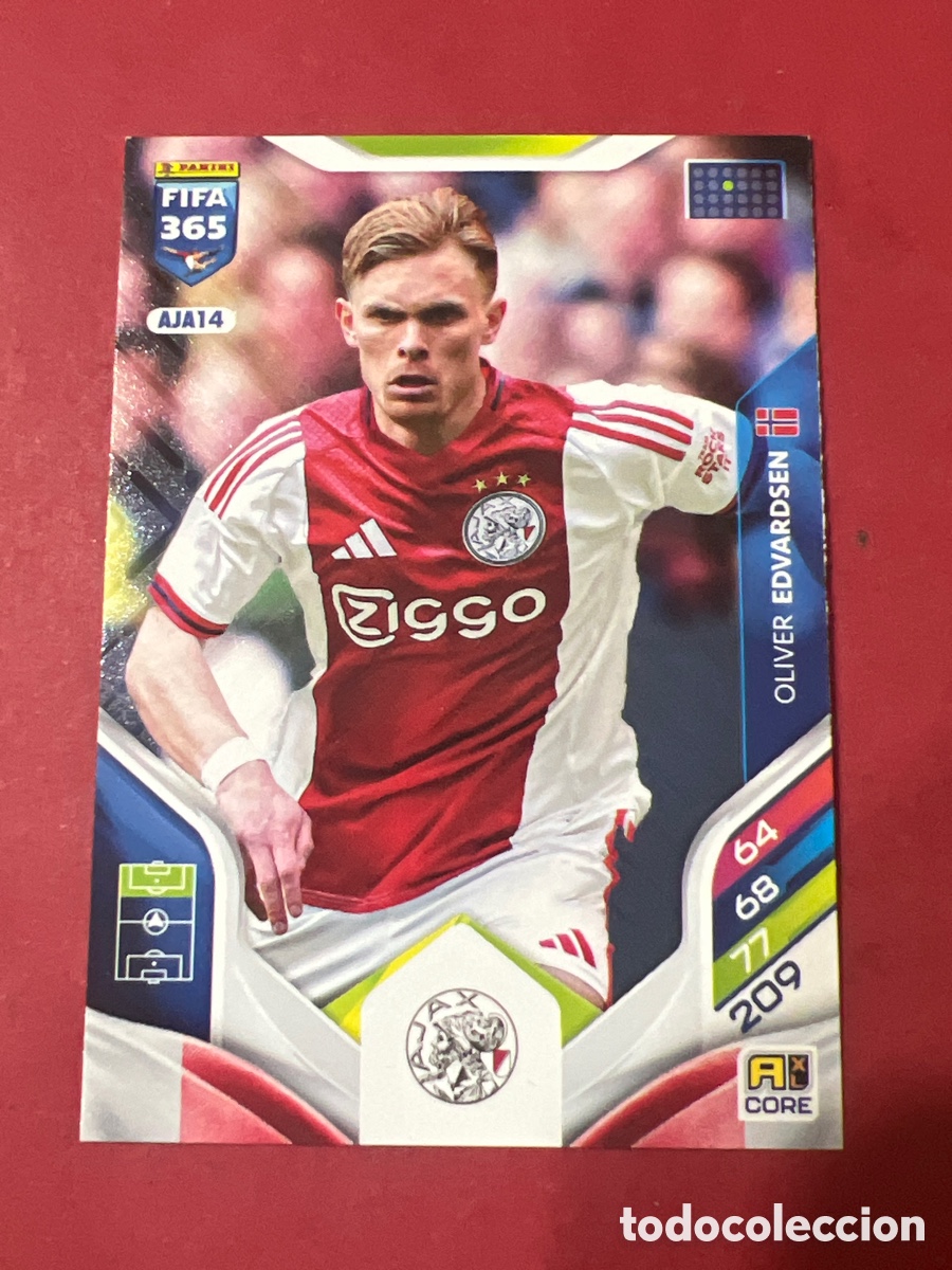 Cromos de f&uacute;tbol: A1722. Oliver Edvardsen AJA14 Adrenalyn XL Fifa 365 2026 Ajax
