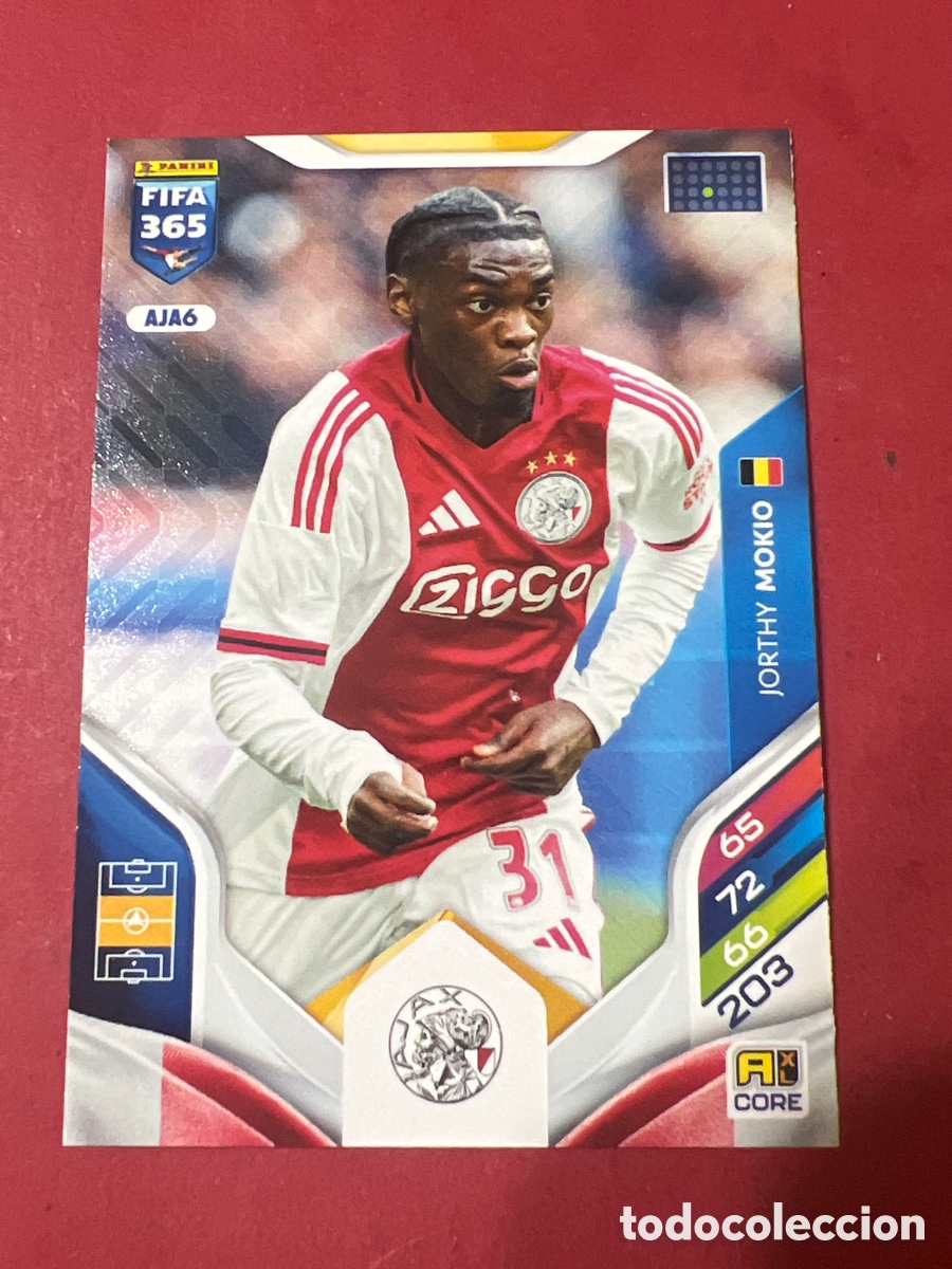 Cromos de f&uacute;tbol: A1723. AJA6 JORTHY MOKIO (AJAX) PANINI ADRENALYN XL FIFA 365 2026 26