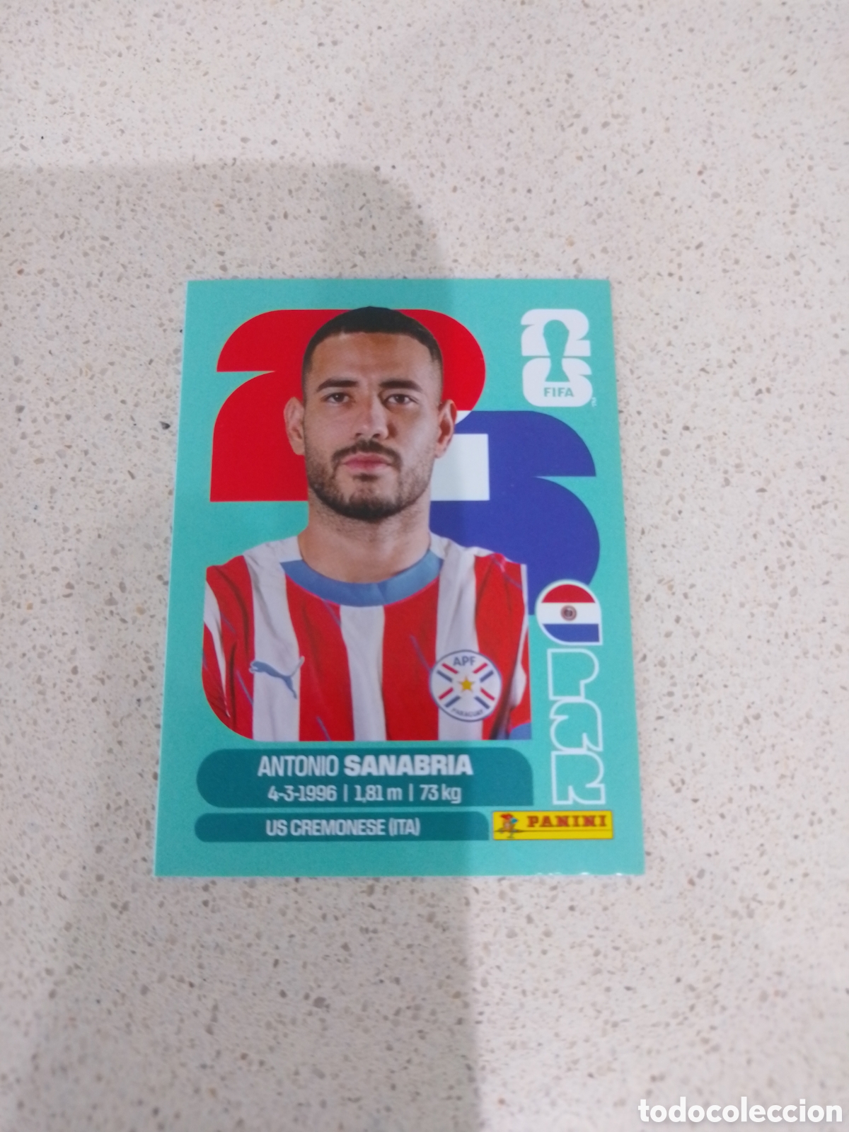 Cromos de f&uacute;tbol: CROMO NUMERO 20 SANABRIA PARAGUAY. MUNDIAL 2026.PANINI.