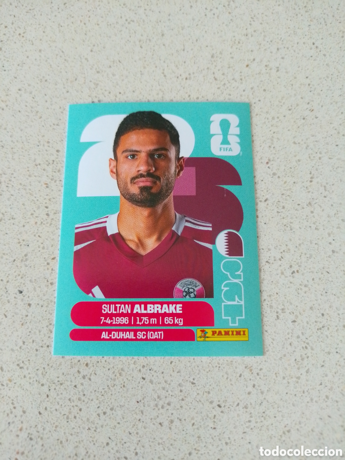 Cromos de f&uacute;tbol: CROMO NUMERO 3 ALBRAKE QATAR. MUNDIAL 2026. PANINI.