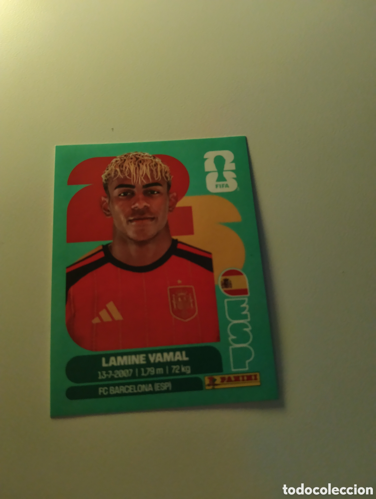 Cartes &agrave; collectionner de Football: ESP 15 LAMINE YAMAL BASE ESPA&Ntilde;A MUNDIAL 2026 26 STICKERS USA MEXICO