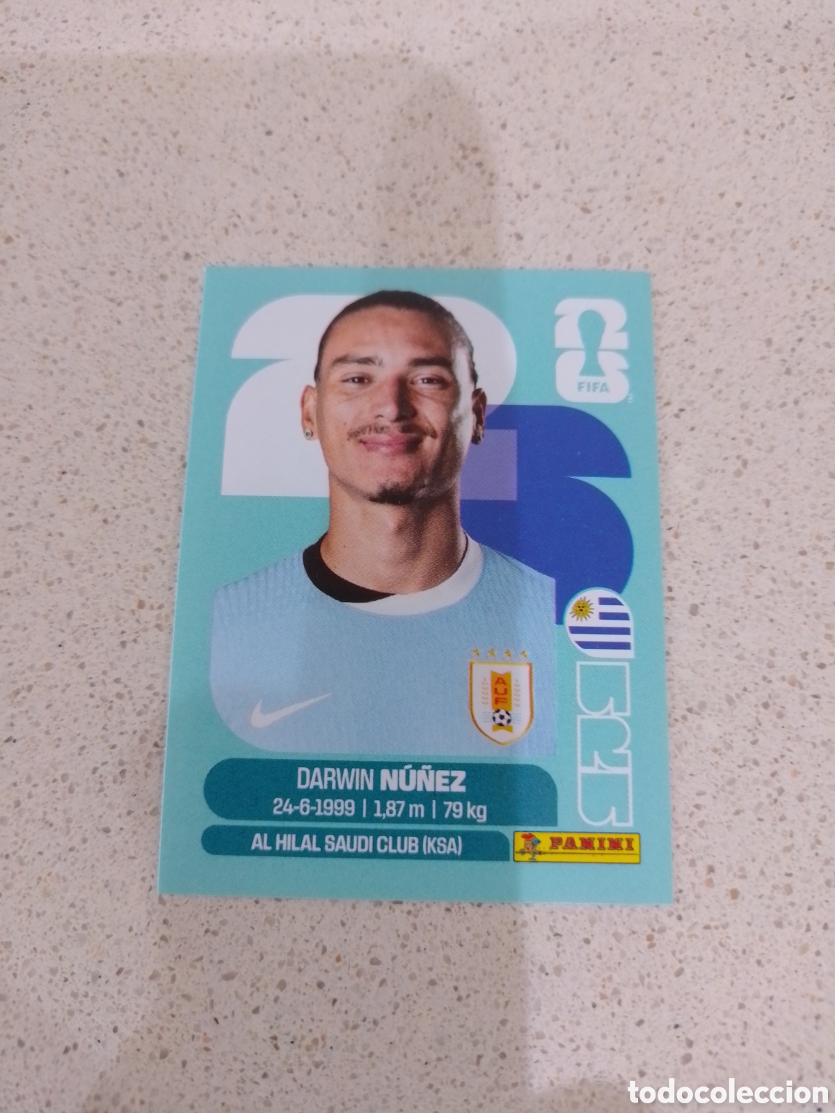 Cromos de Futebol: CROMO NUMERO 17 DARWIN NU&Ntilde;EZ URUGUAY. MUNDIAL 2026. PANINI.
