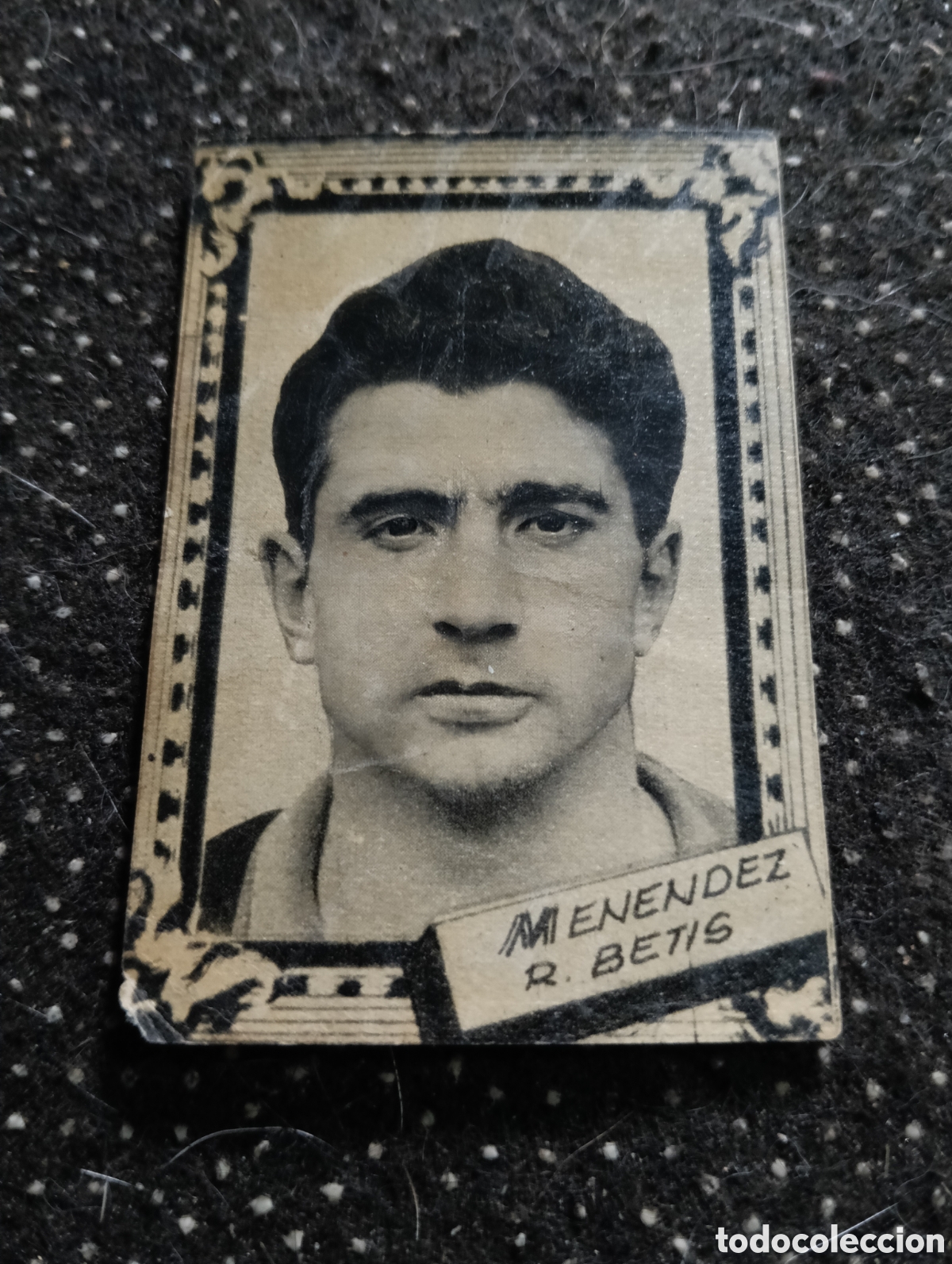 Cromos de f&uacute;tbol: MENENDEZ - REAL BETIS - CROMO LIGA 1959 1960 - ALBUM FHER DISGRA, sin pegar, en muy buen estado