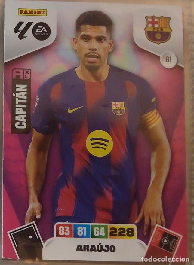 Cromos de f&uacute;tbol: 61 - ARAUJO, BARCELONA ADRENALYN 2025 2026