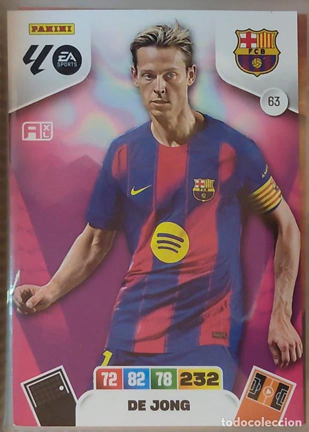 Cromos de f&uacute;tbol: 63 DE JONG BARCELONA ADRENALYN LIGA 25 26 2025 2026 PANINI album