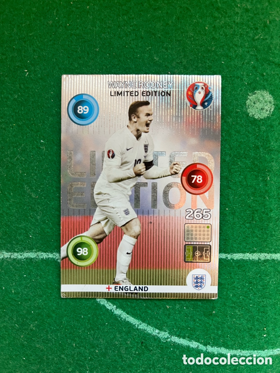 Cromos de f&uacute;tbol: WAYNE ROONEY INGLATERRA EURO 2016 ADRENALYN PANINI LIMITED EDITION