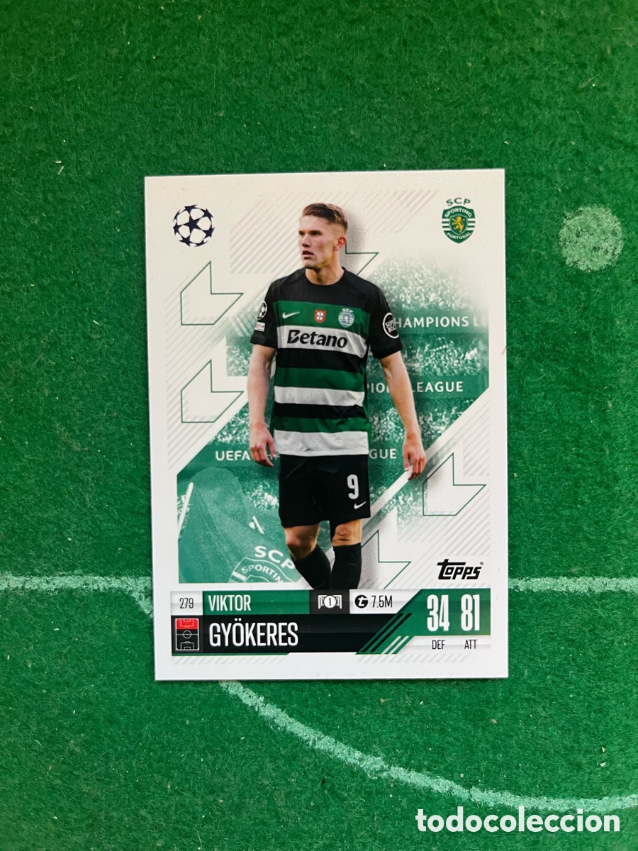 Cromos de f&uacute;tbol: 279 GYOKERES SPORTING DE LISBOA MATCH ATTAX 2024 2025 TOPPS