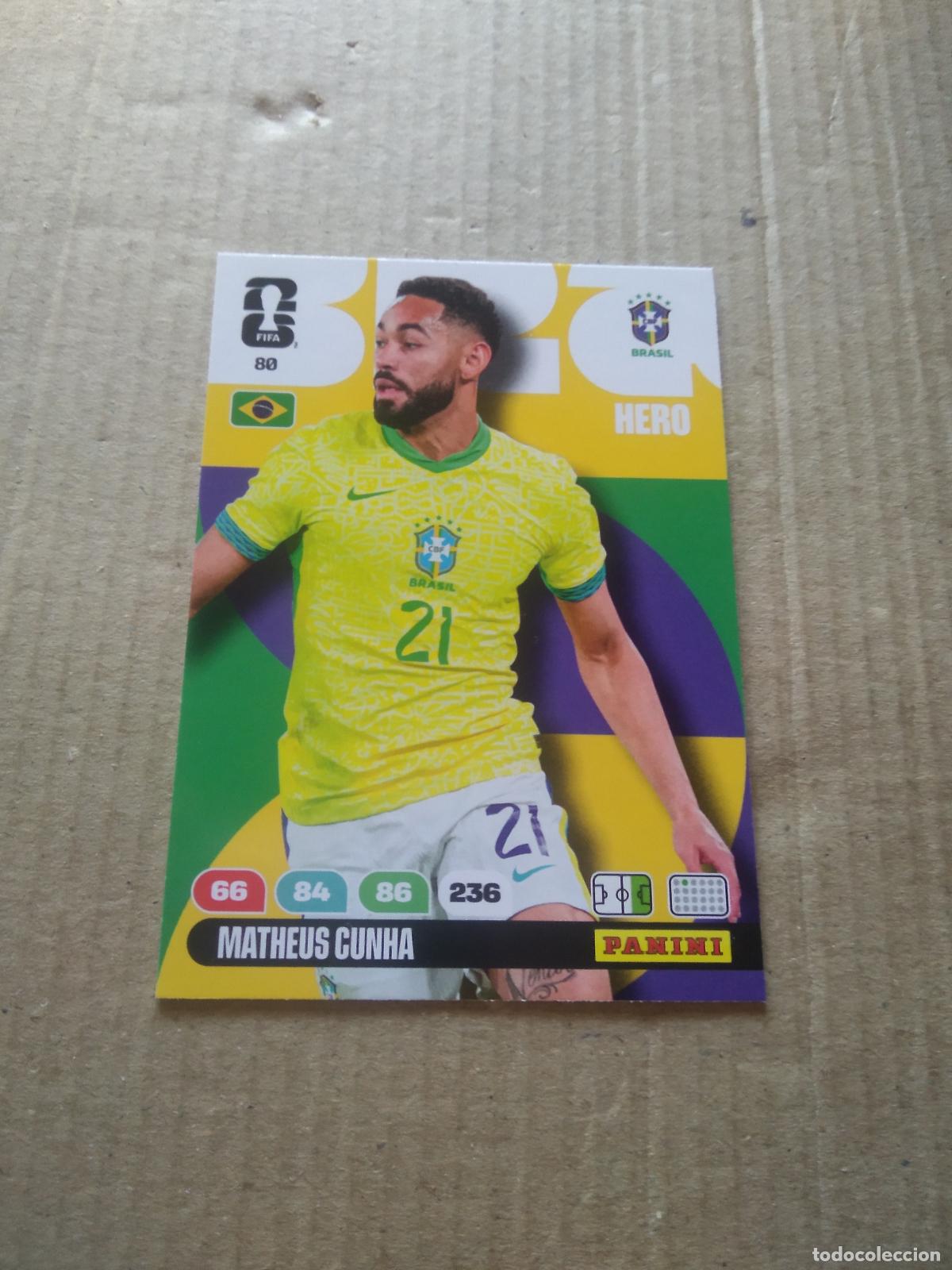 Cromos de f&uacute;tbol: 80 matheus cunha brasil CROMO FUTBOL PANINI ADRENALYN MUNDIAL 2026 WORLD CUP COPA DEL MUNDO