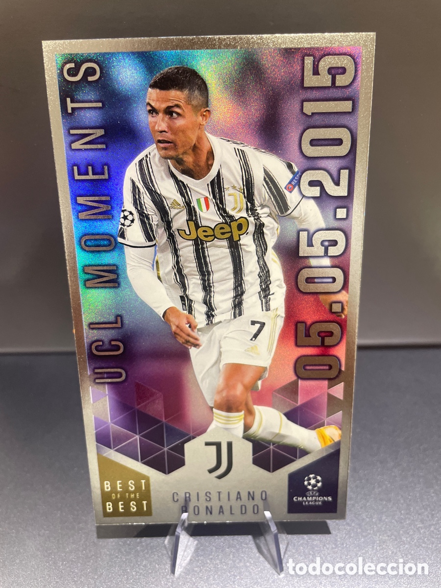 Figurine di Calcio: Cristiano Ronaldo 159 UCL Moments Best of the Best UCL 2020-21 Topps Juventus