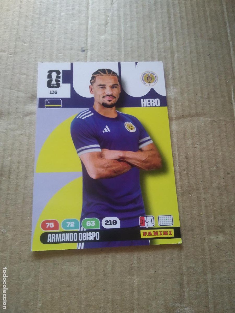 Cromos de f&uacute;tbol: 136 ARMANDO OBISPO CURA&Ccedil;AO CROMO FUTBOL PANINI ADRENALYN MUNDIAL 2026 WORLD CUP COPA DEL MUNDO