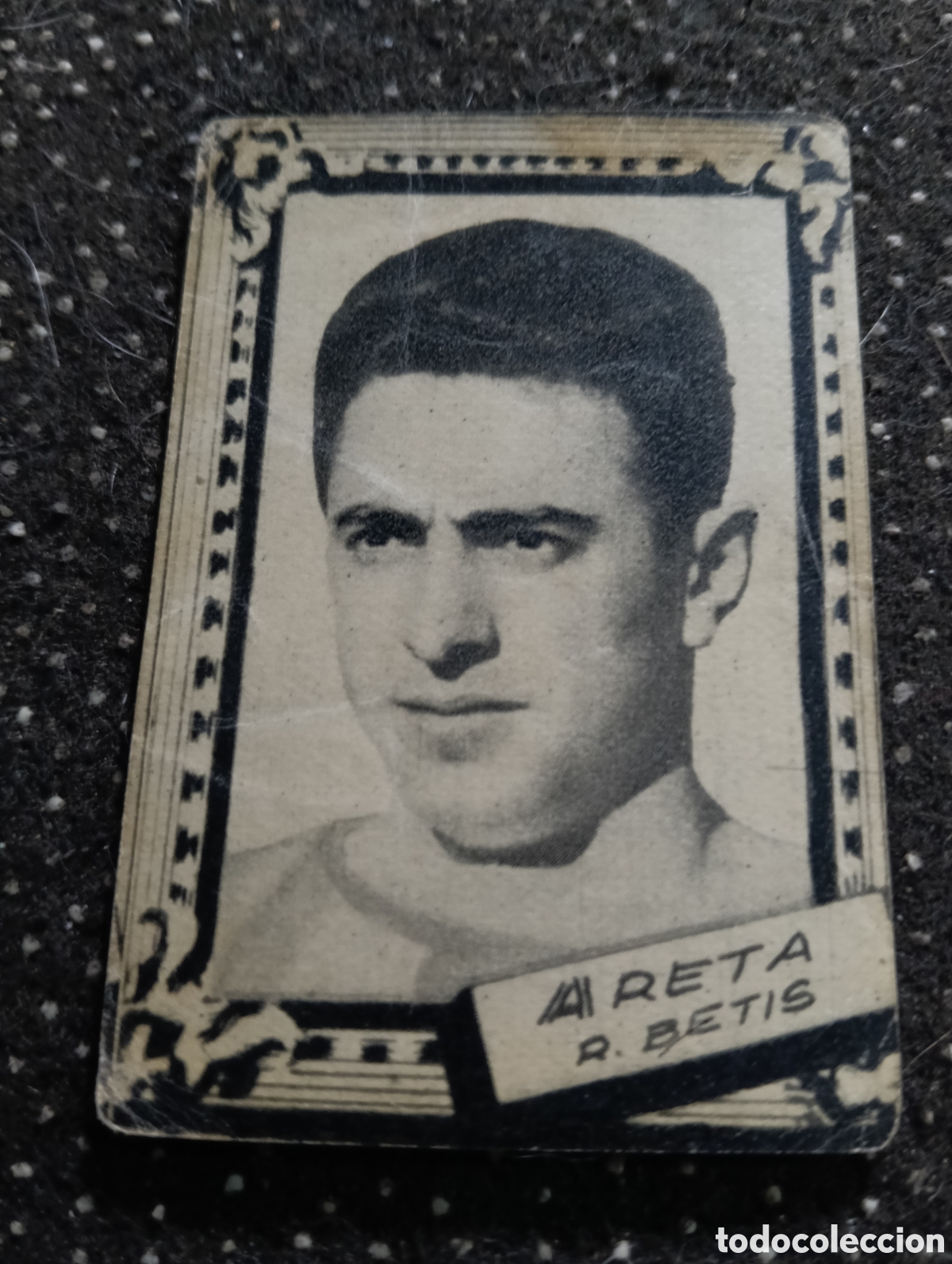 Cromos de f&uacute;tbol: ARETA - REAL BETIS - CROMO LIGA 1959 1960 - ALBUM FHER DISGRA, sin pegar, en muy buen estado