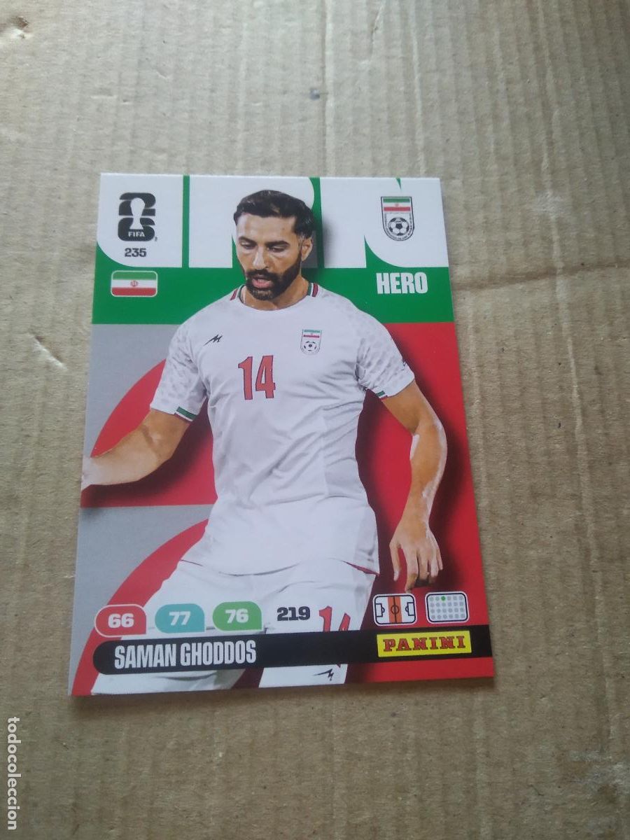 Cromos de f&uacute;tbol: 235 SAMAN GHODDOS IRAN CROMO FUTBOL PANINI ADRENALYN MUNDIAL 2026 WORLD CUP COPA DEL MUNDO
