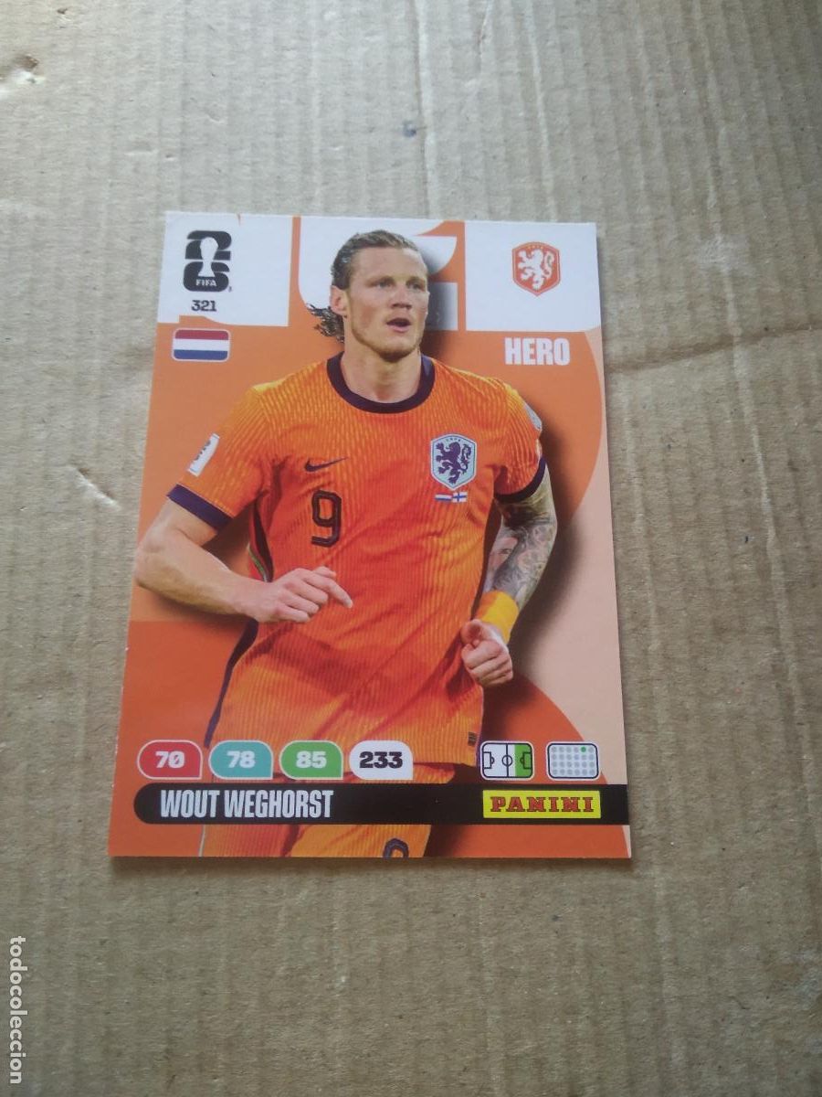 Cromos de f&uacute;tbol: 321 WOUT WEGHORST HOLANDA CROMO FUTBOL PANINI ADRENALYN MUNDIAL 2026 WORLD CUP COPA DEL MUNDO