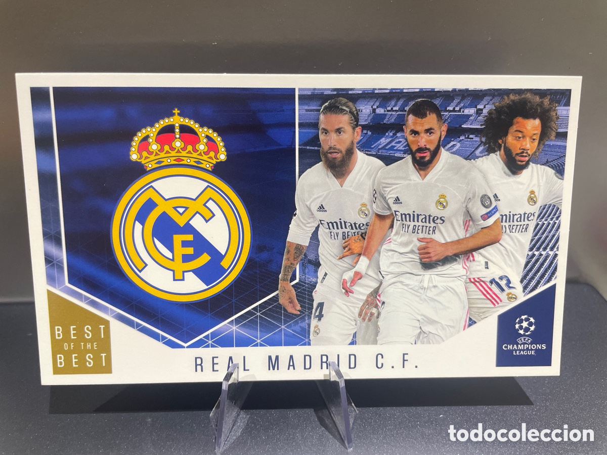 Football Stickers: Real Madrid Benzema Marcelo Sergio Ramos 118 Best of the Best UCL 2020-21 Topps Real Madrid