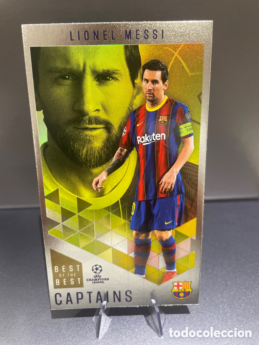 Figurine di Calcio: Messi 166 Captains Best of the Best UCL 2020-21 Topps FC Barcelona