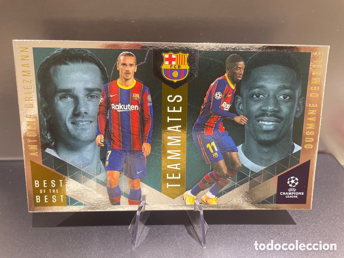 Figurine di Calcio: Griezmann Dembele 142 Teammates Best of the Best UCL 2020-21 Topps FC Barcelona