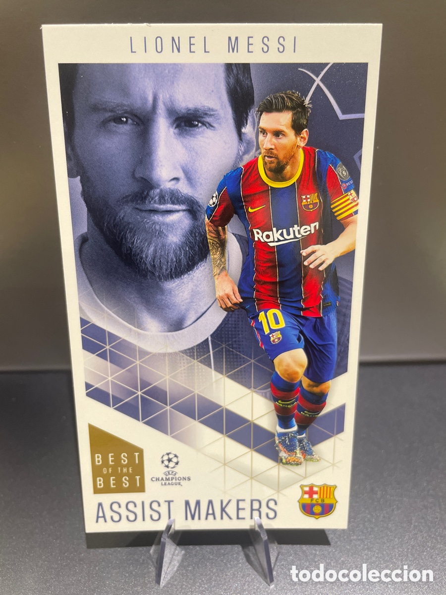 Figurine di Calcio: Messi 34 Assist Makers Best of the Best UCL 2020-21 Topps FC Barcelona