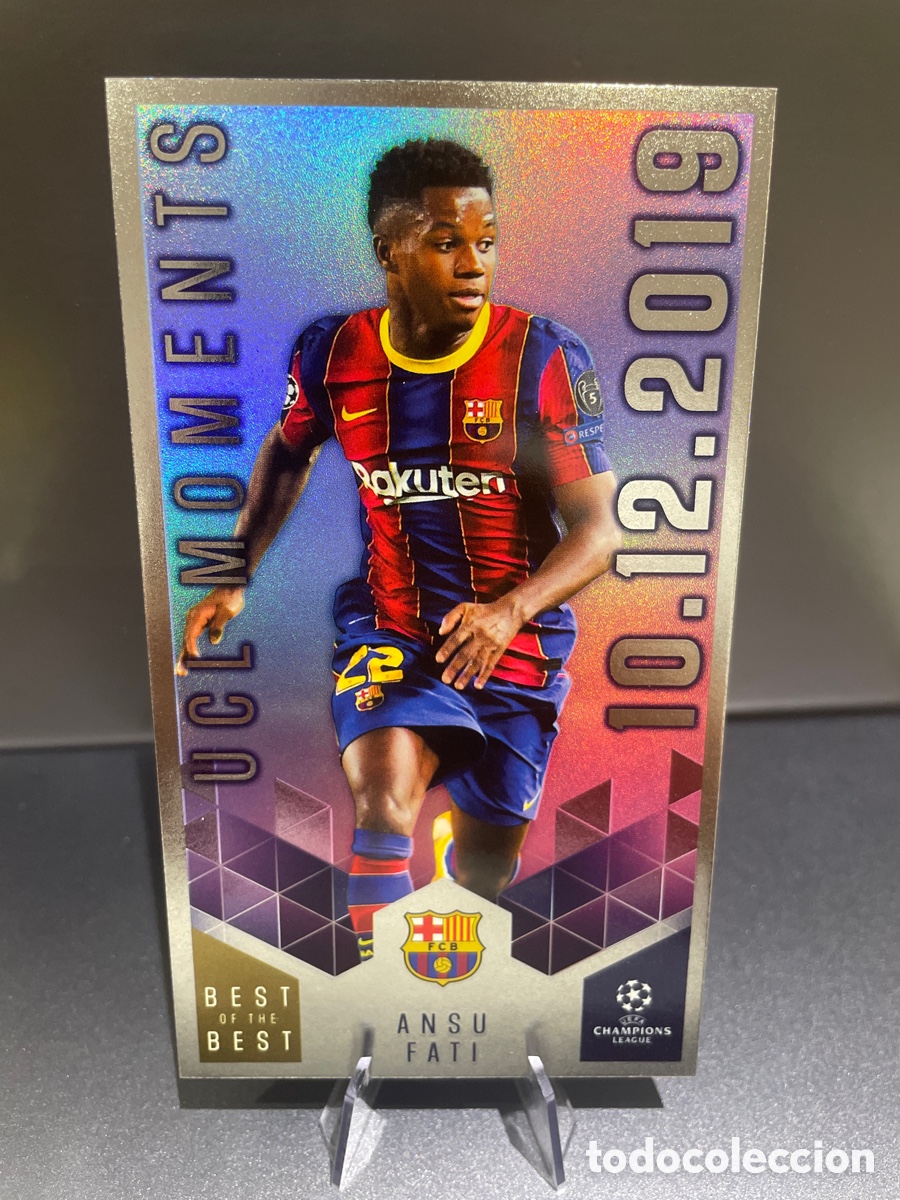 Figurine di Calcio: Ansu Fati 155 UCL Moments Best of the Best 2020-21 Topps FC Barcelona