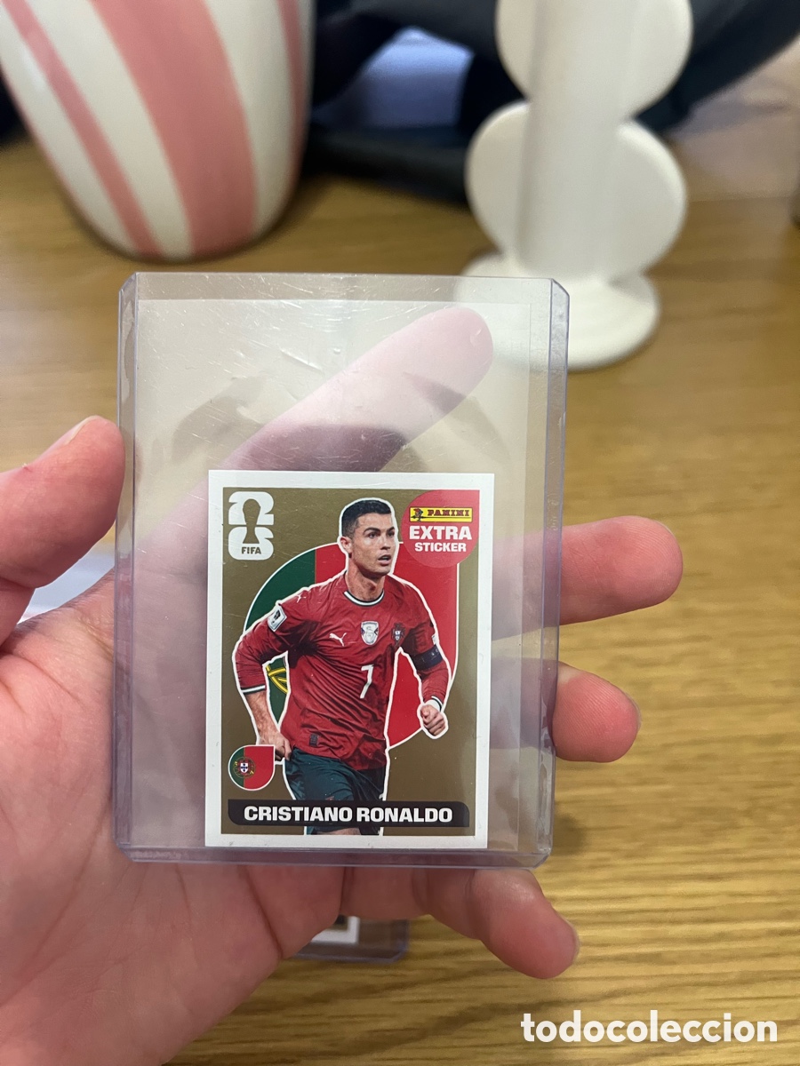 Cromos de f&uacute;tbol: Ronaldo extra sticker oro