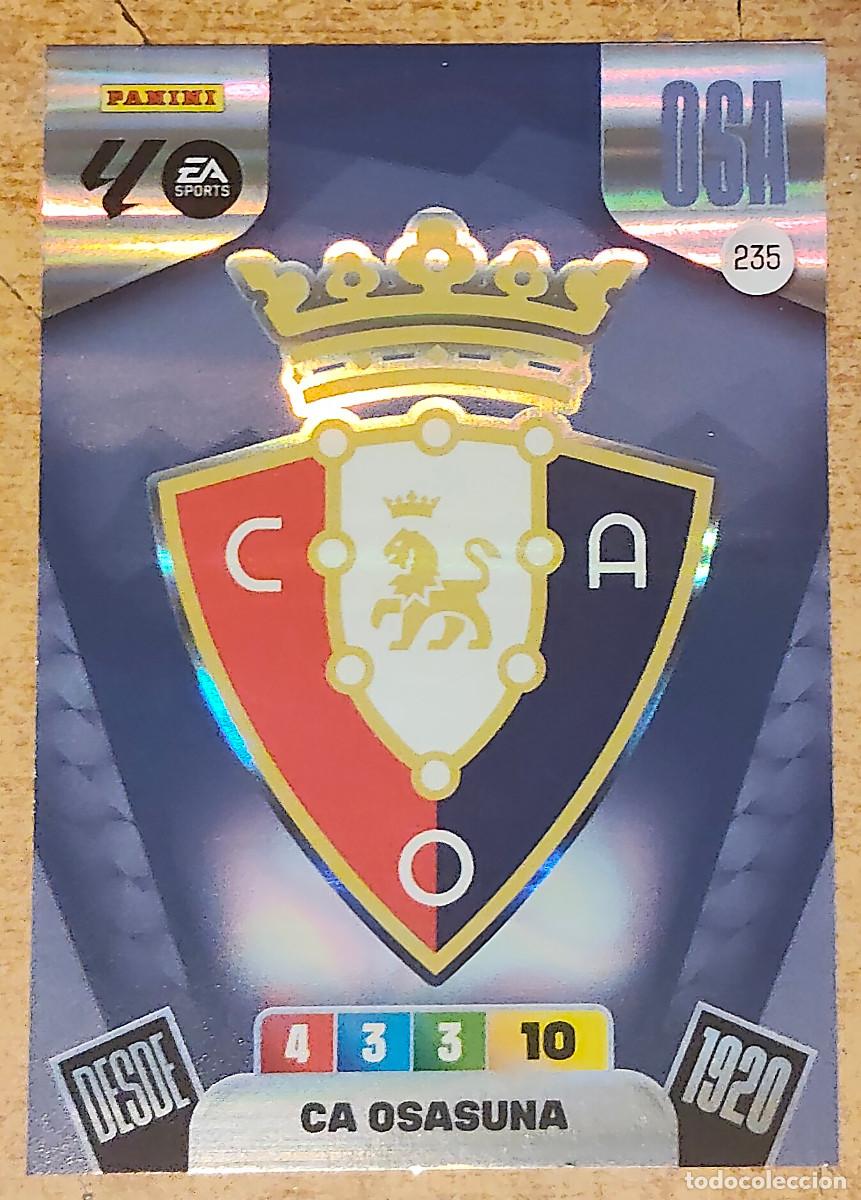 Cromos de f&uacute;tbol: adrenalyn xl 2025 2026 codigo sin activar escudo n&ordm; 235 osasuna