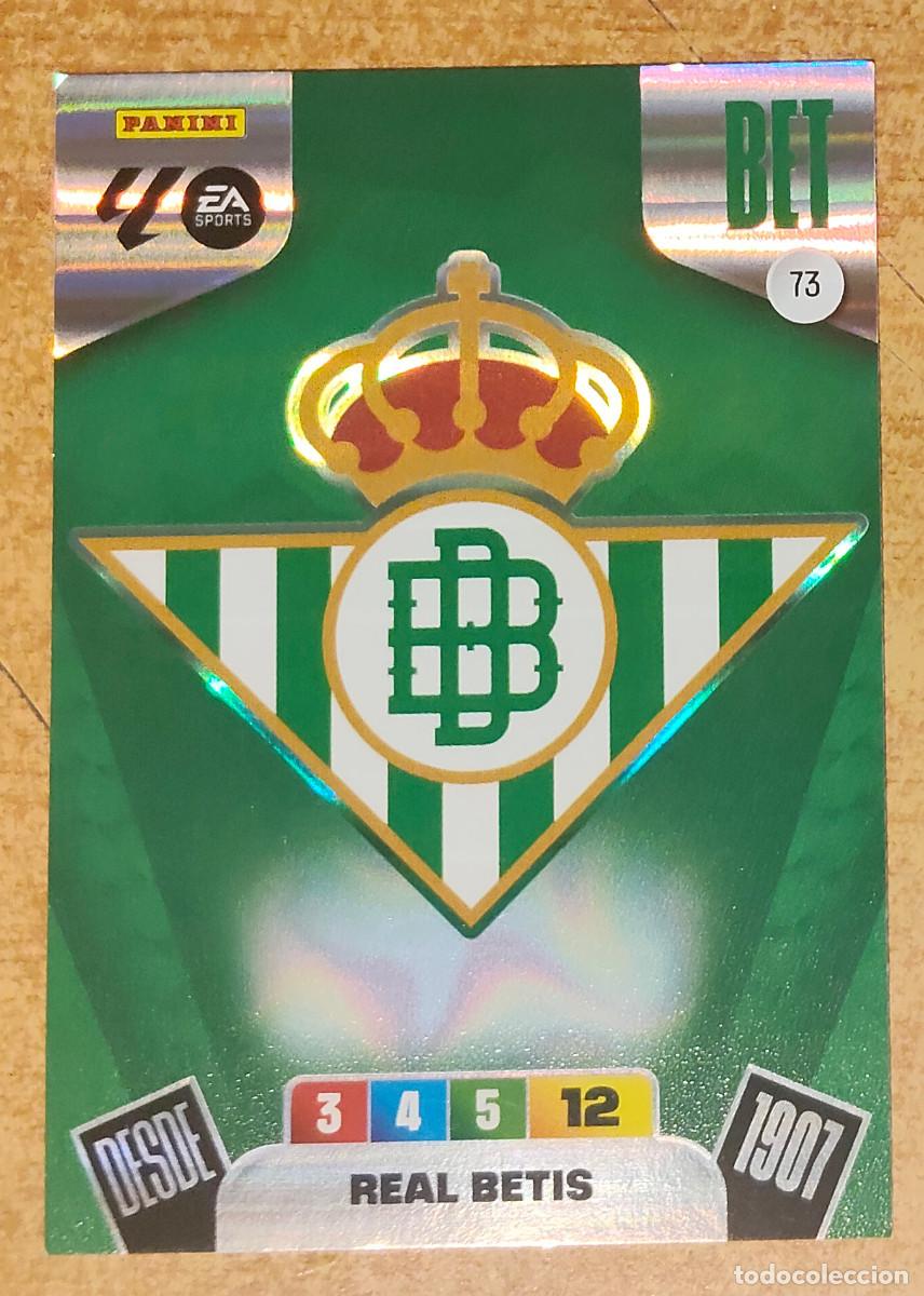 Cromos de f&uacute;tbol: 35 escudo betis Cromo Panini Adrenalyn Real Betis 2025-26