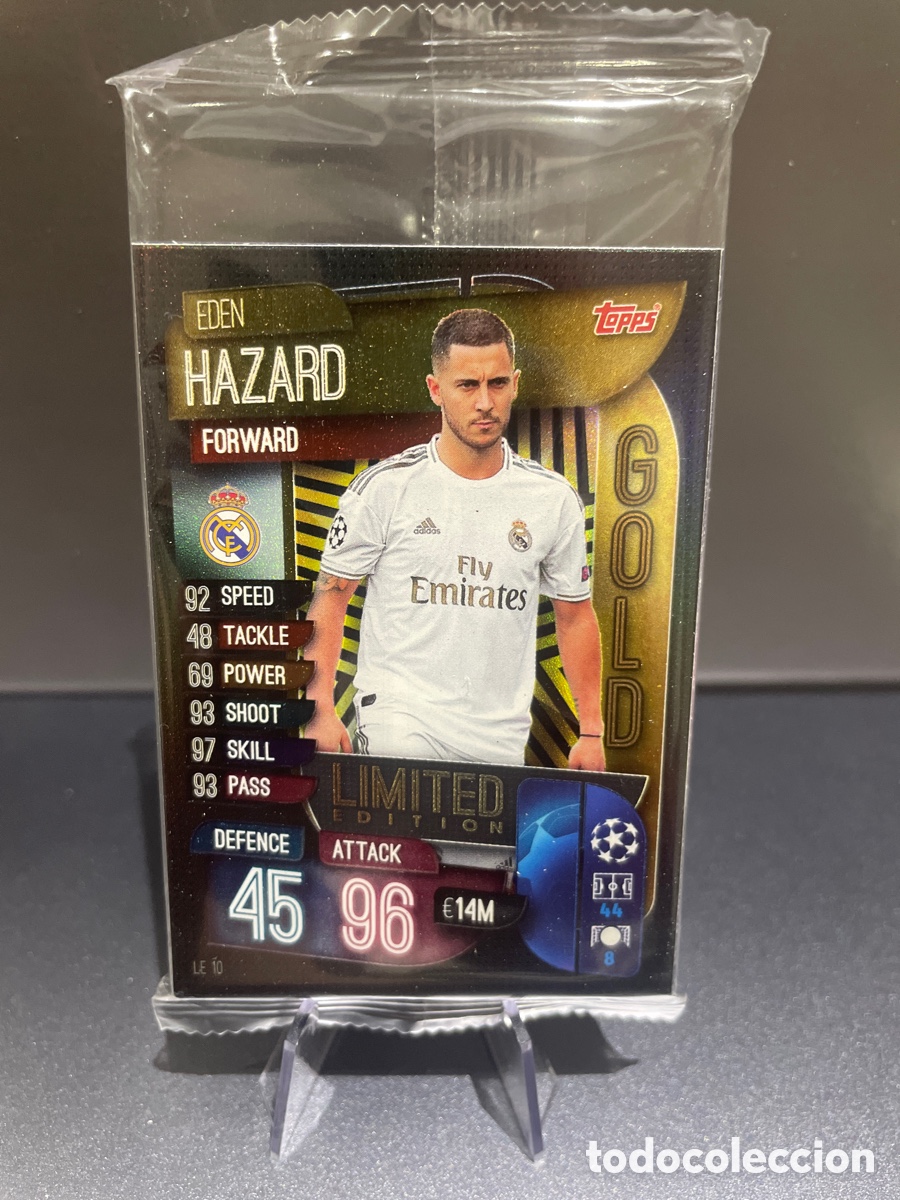 Figurine di Calcio: Pack 16 cards Super Boost Strikers Hazard LE 10 Gold Edicion Limitada Match Attax 2019-20