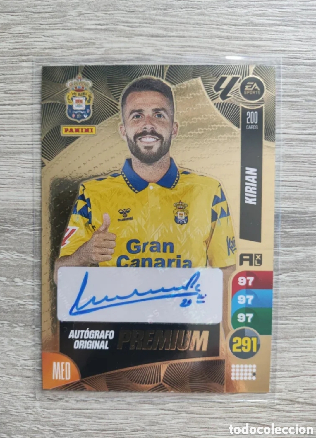 Cromos de f&uacute;tbol: Autografo original premium adrenalyn XL Kirian