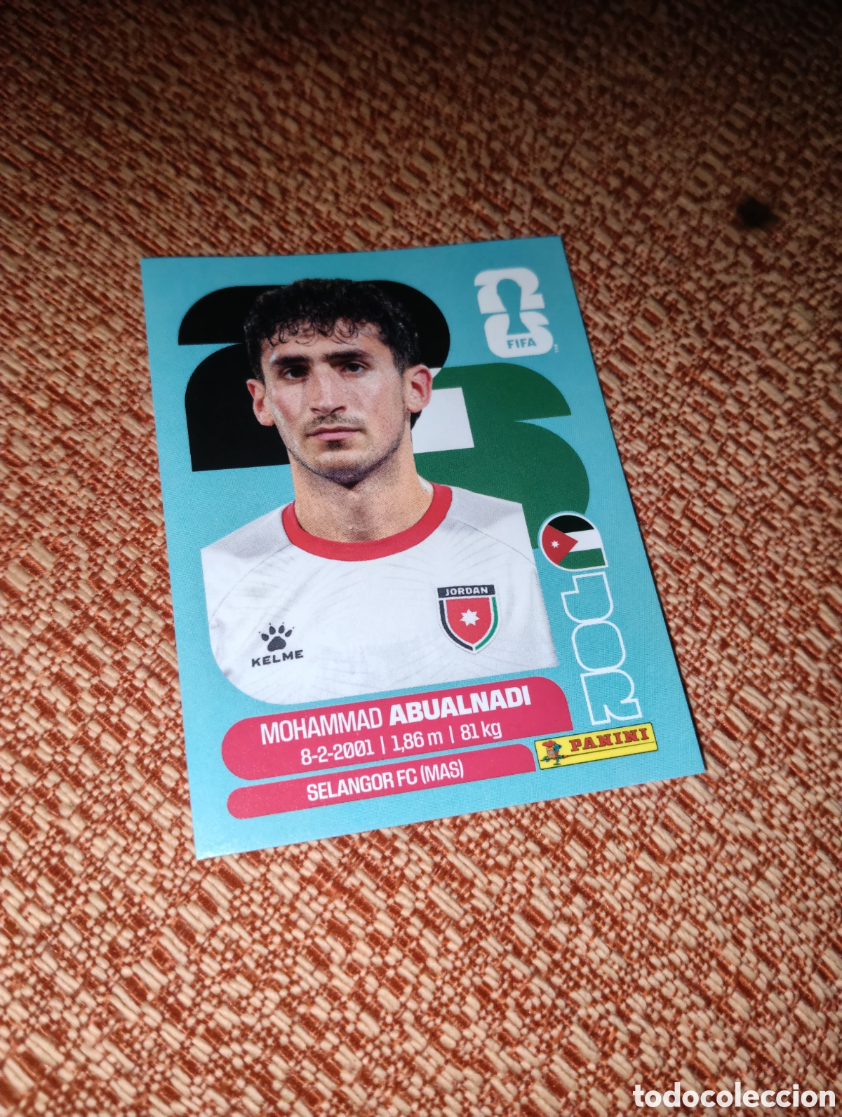 Cromos de f&uacute;tbol: JOR 8 MOHAMMAD ABUALNADI BASE JORDANIA CROMO MUNDIAL STICKERS 2026 26