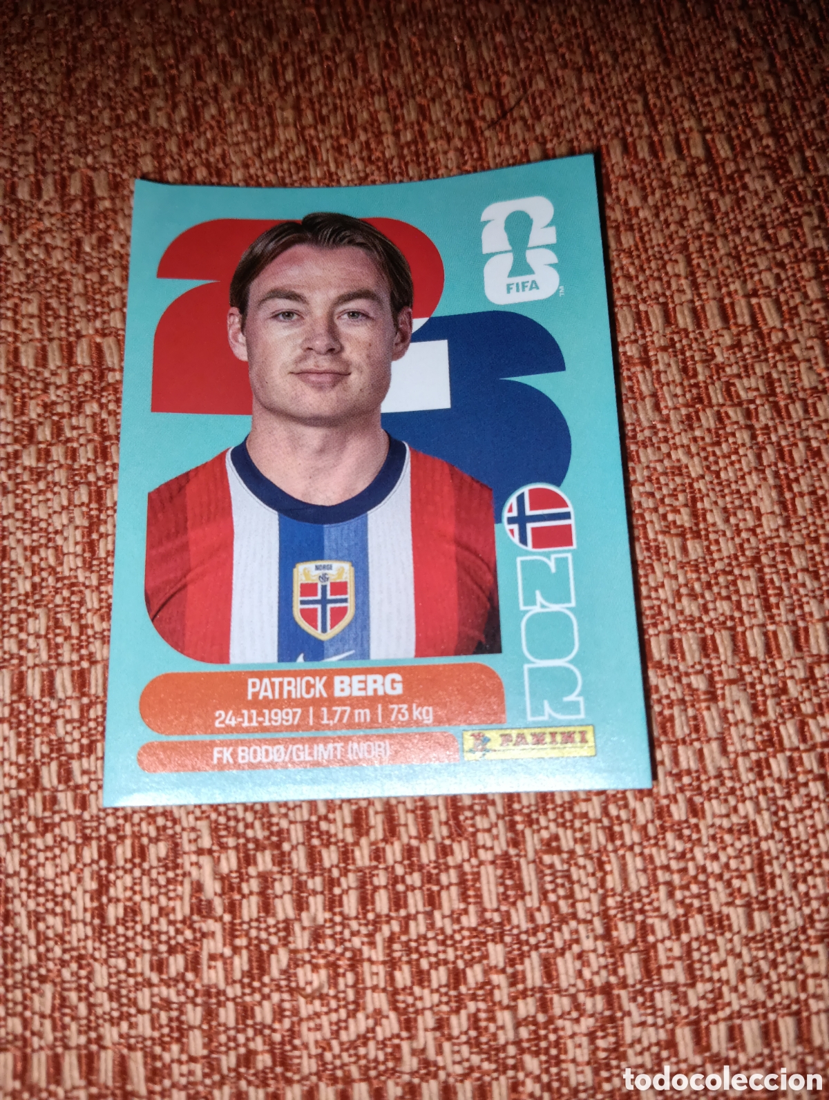 Cromos de f&uacute;tbol: BERG NORUEGA NOR 14 MUNDIAL F&Uacute;TBOL 2026 FIFA WORLD CUP PANINI SIN PEGAR PEDIDO M&Iacute;NIMO 3&euro;