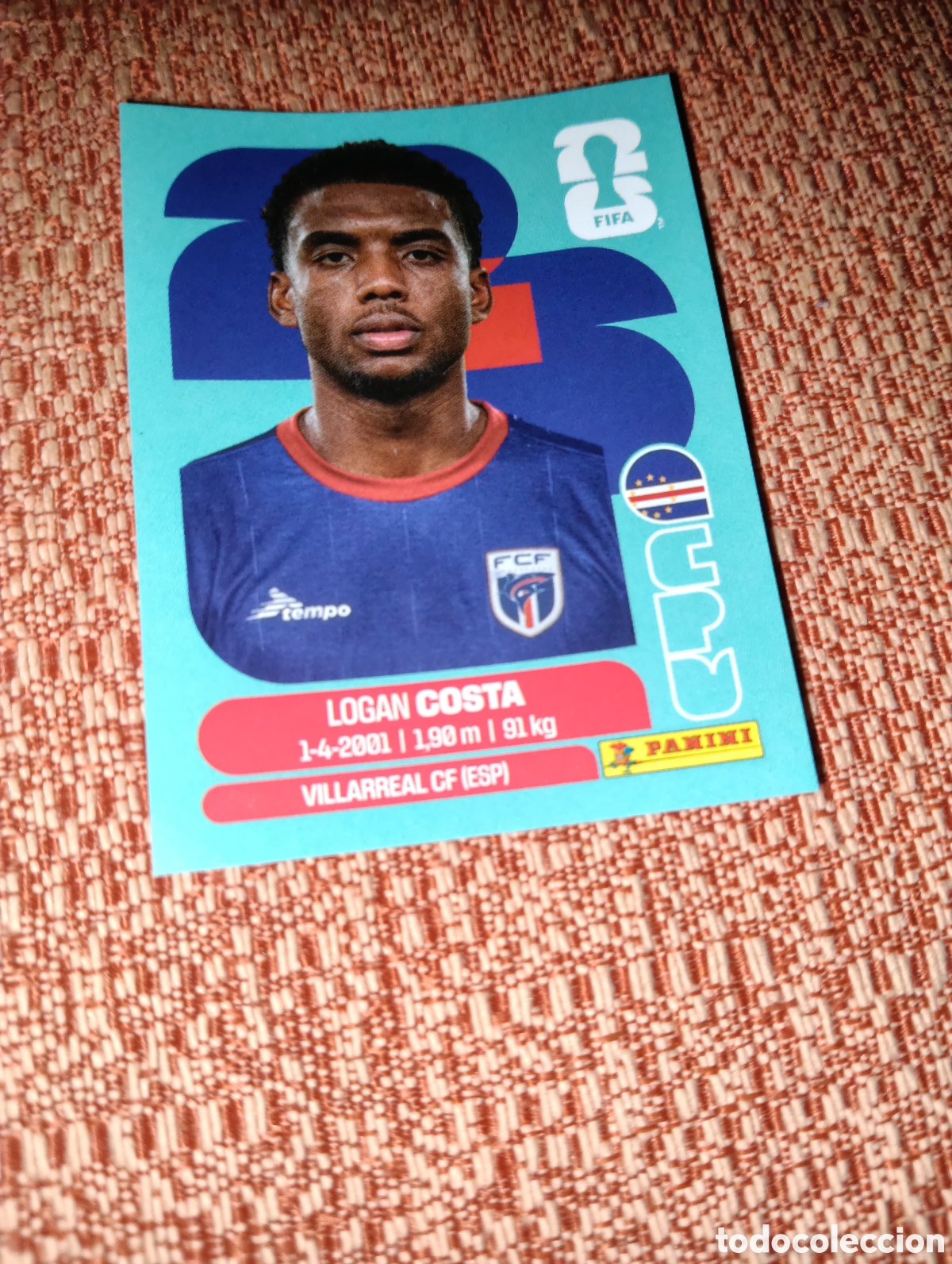 Cromos de f&uacute;tbol: CPV 3 Logan Costa, Cabo Verde, Panini FIFA World Cup Mundial 2026 Sticker
