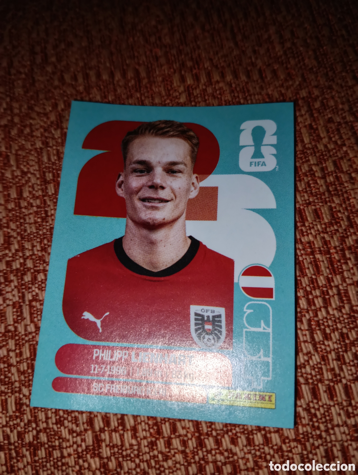 Cromos de f&uacute;tbol: AUT6 PHILIPP LIENHART 6 AUSTRIA MUNDIAL FIFA WORLD CUP 2026 STICKER PANINI SIN PEGAR
