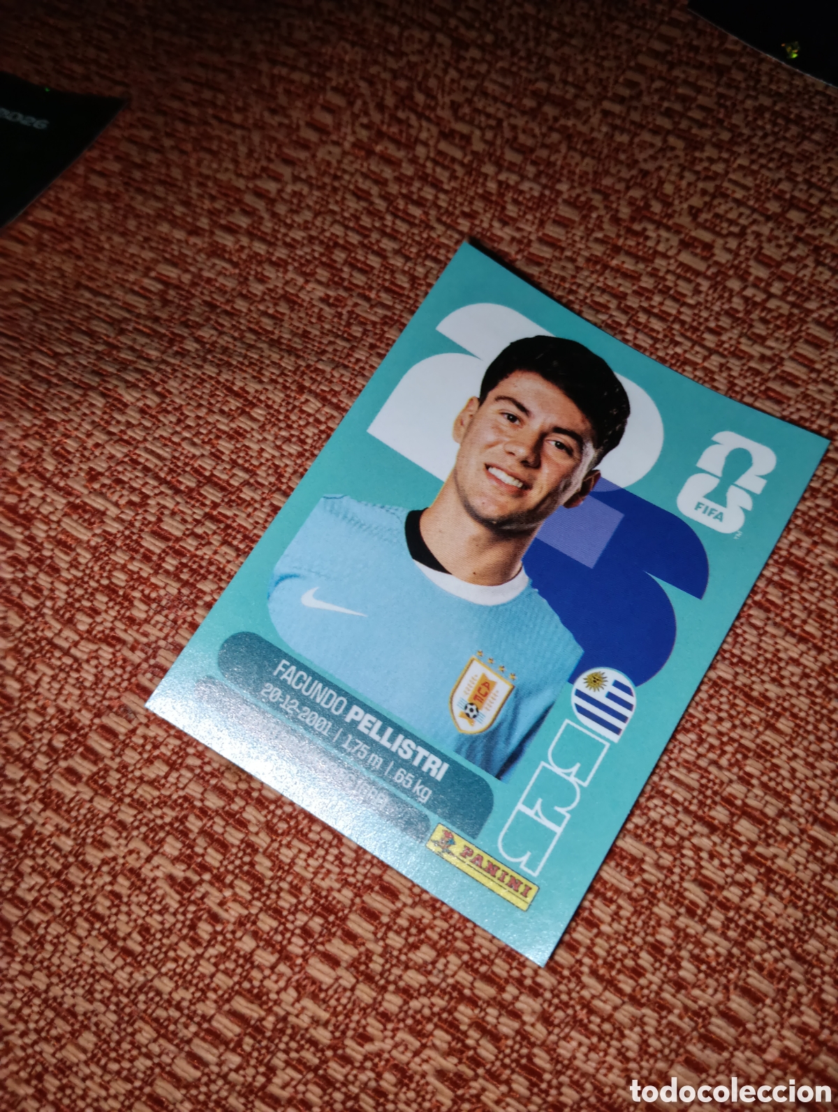 Cromos de f&uacute;tbol: URU 20 FACUNDO PELLISTRI BASE URUGUAY MUNDIAL 2026 26 STICKERS USA MEXICO