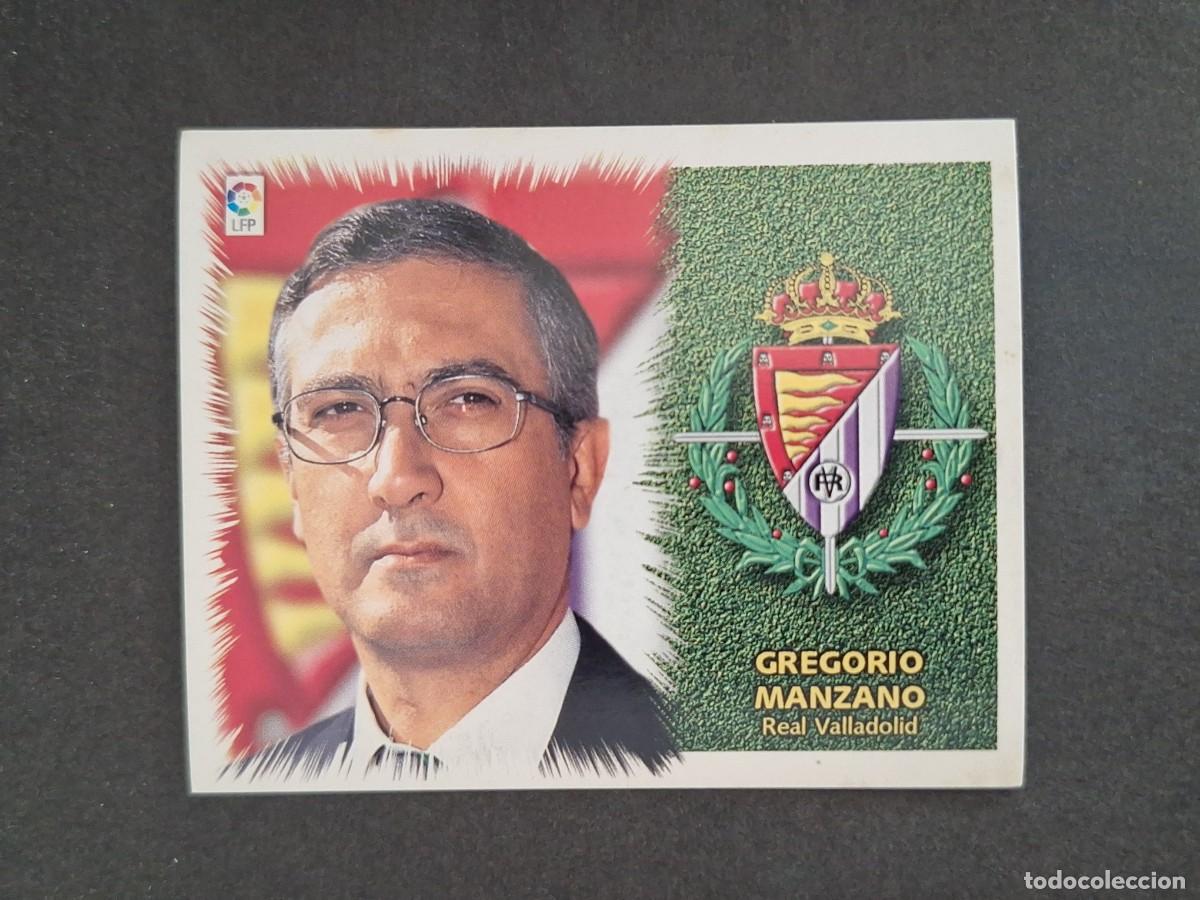 Fu&szlig;ball-Sticker: L4 GREGORIO MANZANO ENTRENADOR REAL VALLADOLID LIGA ESTE 1999 2000 99 00 NUNCA PEGADO SIN PEGAR
